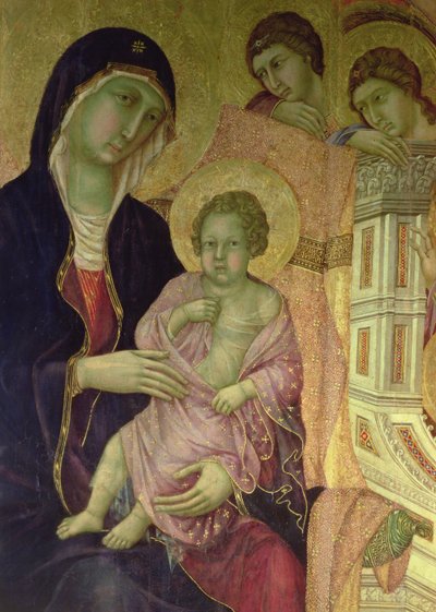 Maesta: Madonna and Child (detail) by Duccio di Buoninsegna